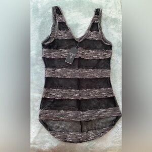 GUESS Striped Black and Gray tank top